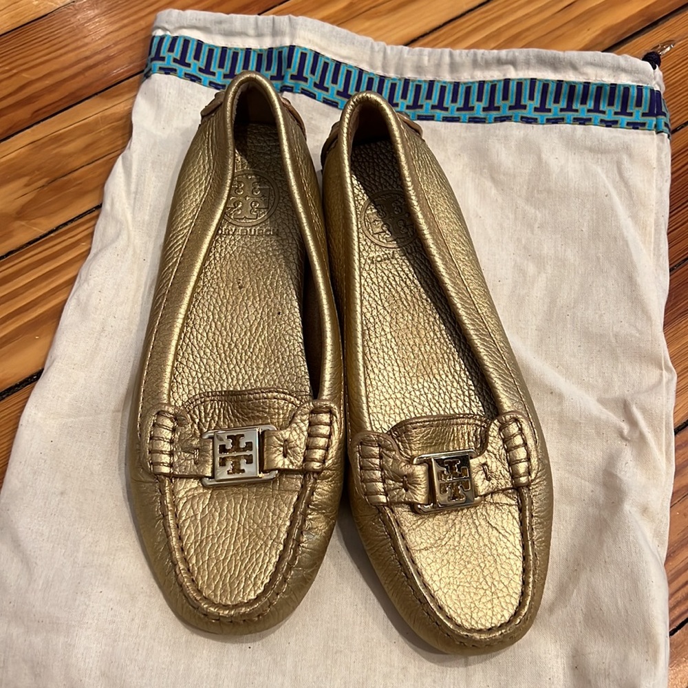 Tory Burch Gold Loafer